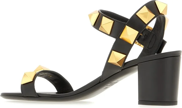 Black Leather Sandals - Image 3