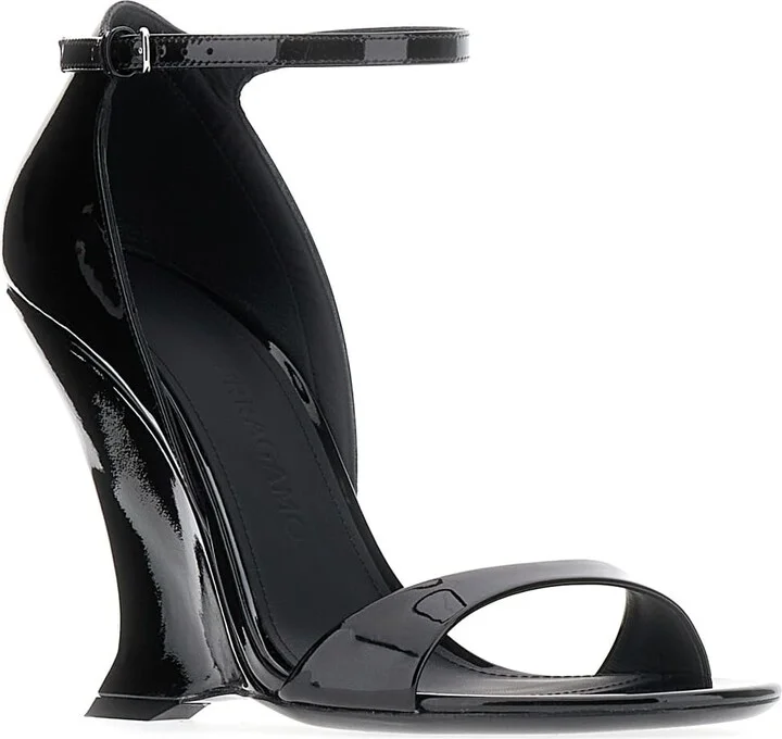 Black Leather Sandals - Image 2