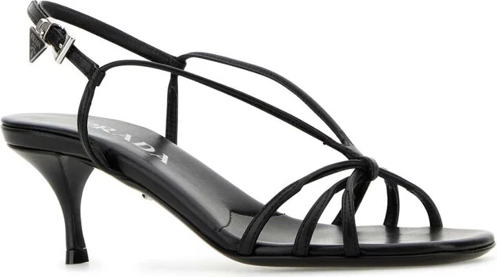 Black Leather Sandals - Image 2