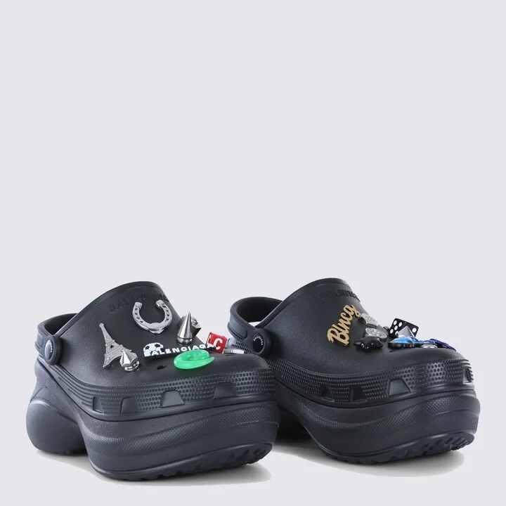 Black Leather Sandals - Image 3