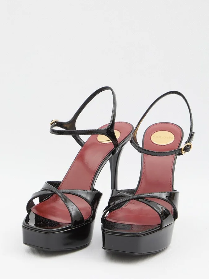 Black Leather Sandals - Image 2