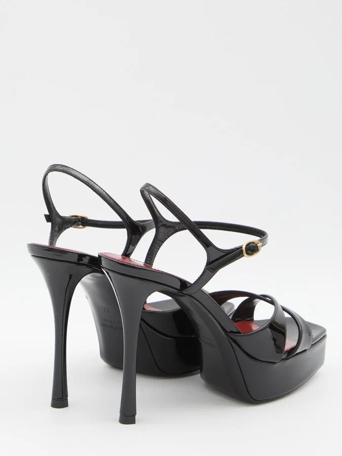 Black Leather Sandals - Image 3