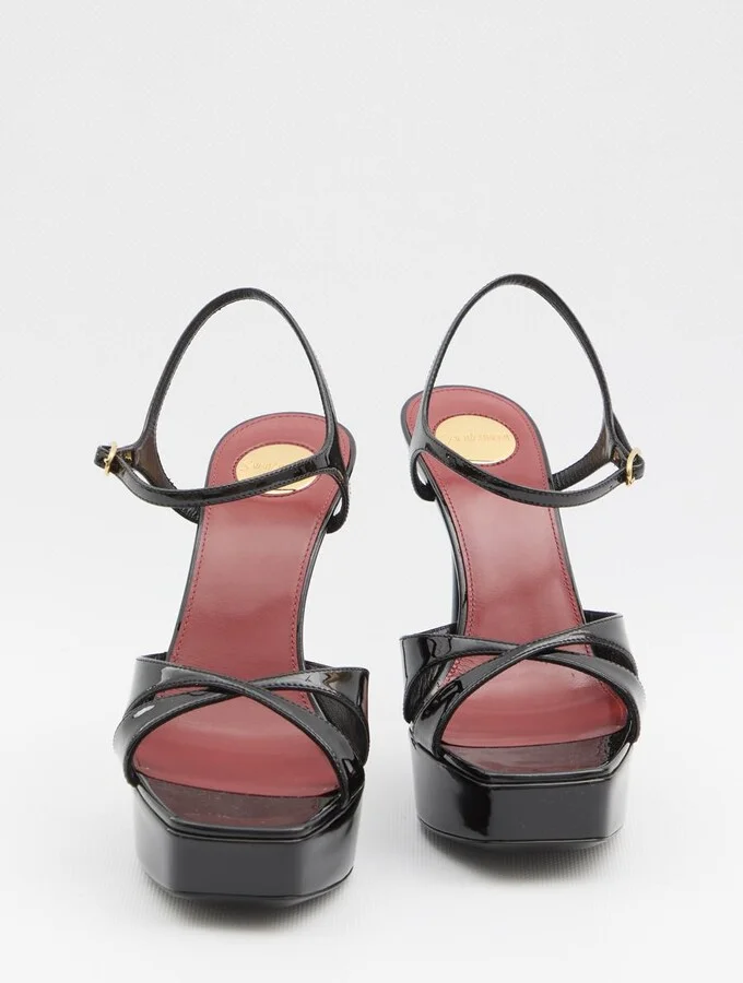 Black Leather Sandals - Image 5