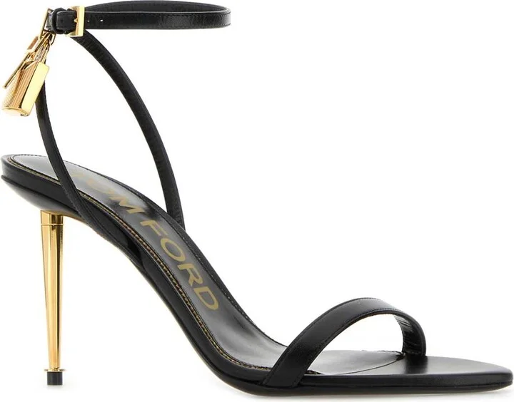 Black Leather Sandals - Image 2
