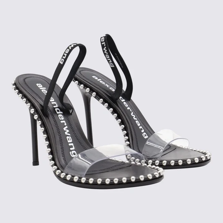Black Leather Sandals - Image 2