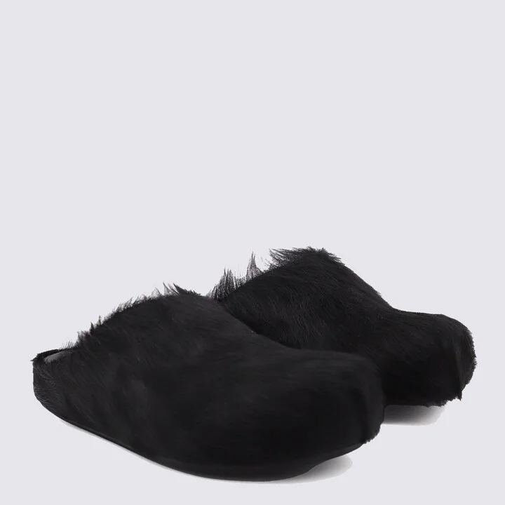 Black Leather Sandals - Image 3