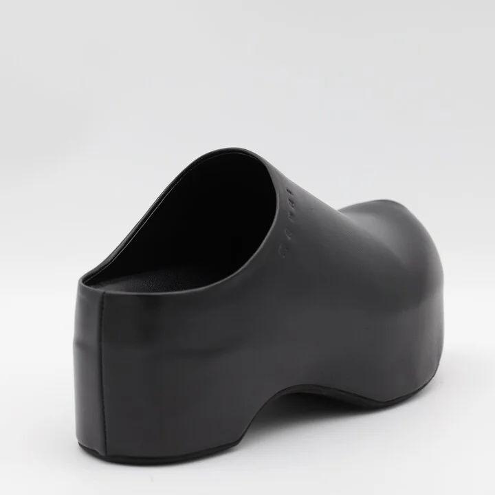 Black Leather Sandals - Image 2