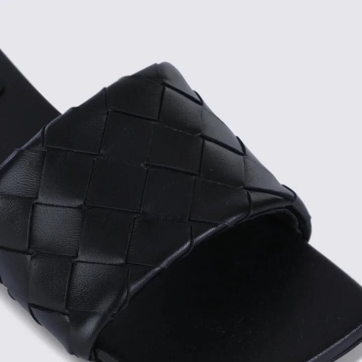 Black Leather Sandals - Image 4