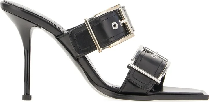 Black Leather Sandals