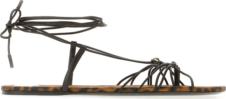 Black Leather Sandals
