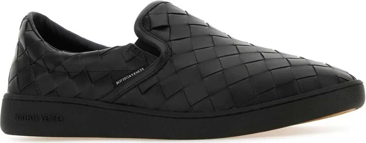 Black Leather Sawyer Slip Ons - Image 2