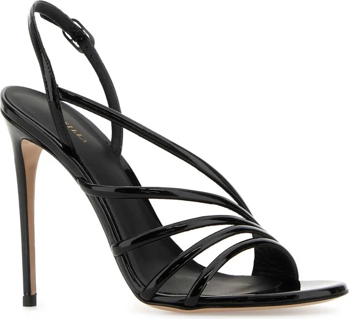 Black Leather Scarlet Sandals - Image 2