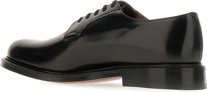 Black Leather Shannon Lace-up Shoes - Image 3