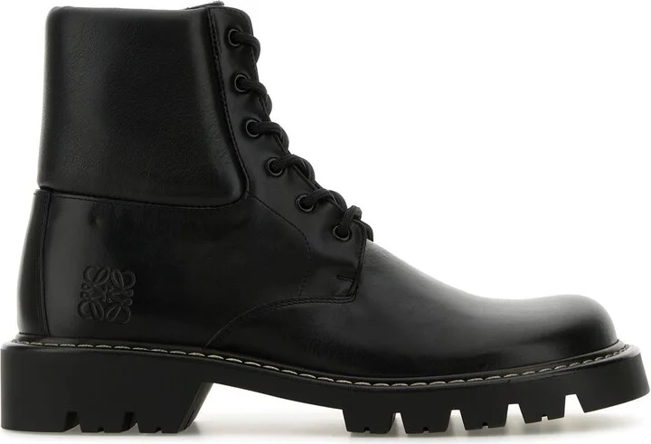Black leather Sierra ankle boots