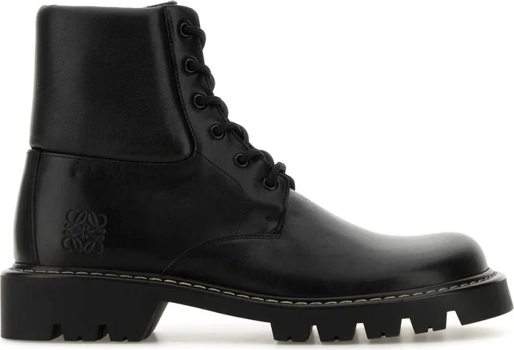 Black Leather Sierra Ankle Boots