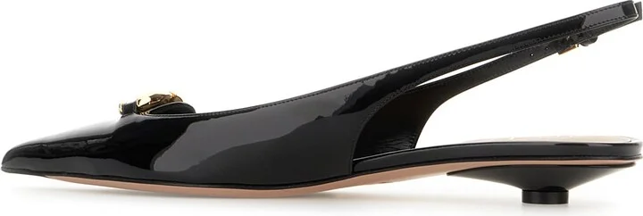 Black Leather Slingbacks - Image 3