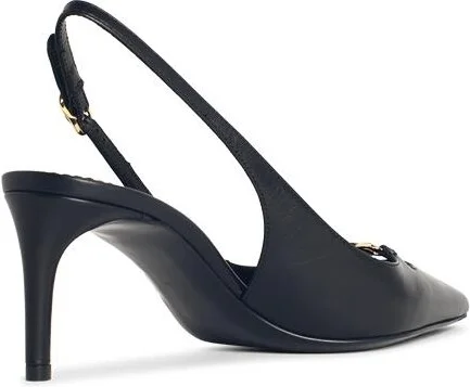 Black Leather Slingbacks - Image 3