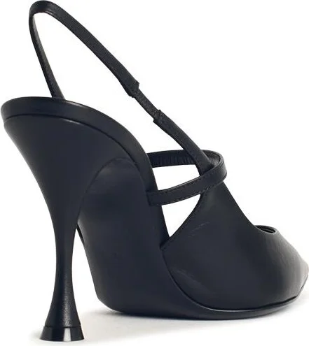 Black Leather Slingbacks - Image 3