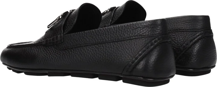Black Leather Slip-On Men's Loafers - Image 4