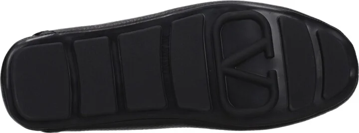 Black Leather Slip-On Men's Loafers - Image 5