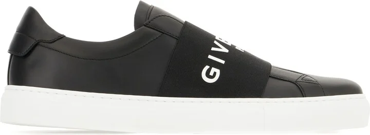 Black Leather Slip Ons
