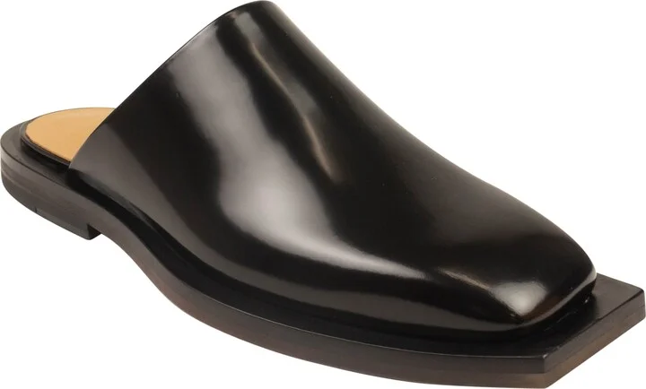 Black Leather Slip Ons Shoes