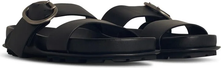 Black Leather Slippers - Image 2