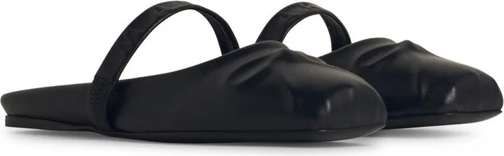 Black Leather Slippers - Image 2