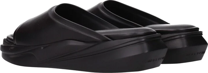 Black Leather Slippers Men's Sandals - Image 4