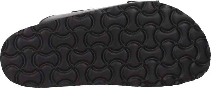 Black Leather Slippers Women's Sandals - Image 5
