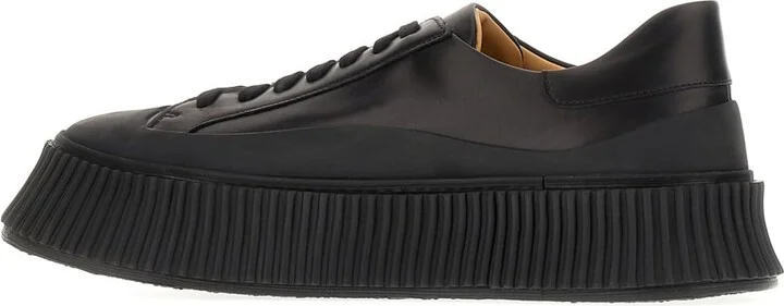Black Leather Sneakers - Image 3
