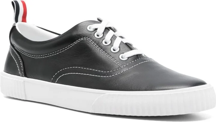 Black Leather Sneakers - Image 2