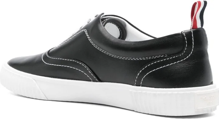 Black Leather Sneakers - Image 3
