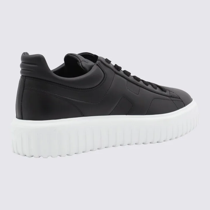 Black Leather Sneakers - Image 2