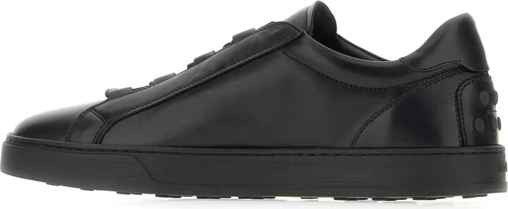 Black Leather Sneakers - Image 3