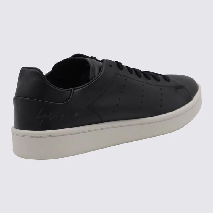 Black Leather Sneakers - Image 2