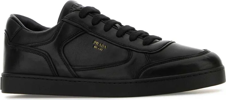 Black Leather Sneakers - Image 2