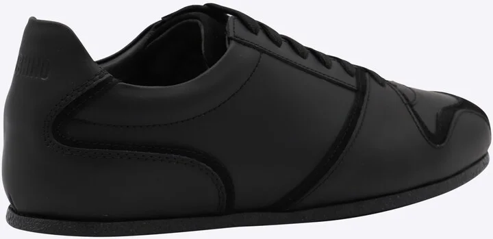 Black Leather Sneakers - Image 3