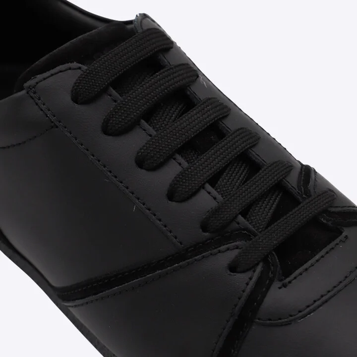 Black Leather Sneakers - Image 4