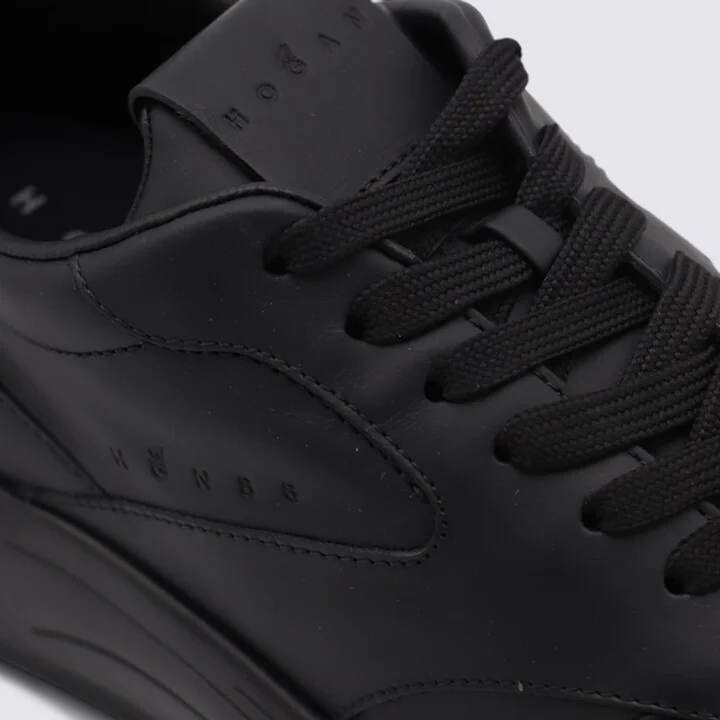 Black Leather Sneakers - Image 4