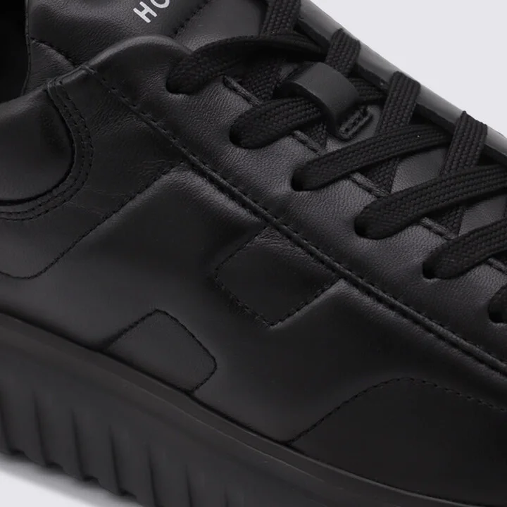 Black Leather Sneakers - Image 4