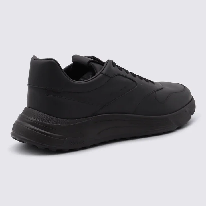 Black Leather Sneakers - Image 3