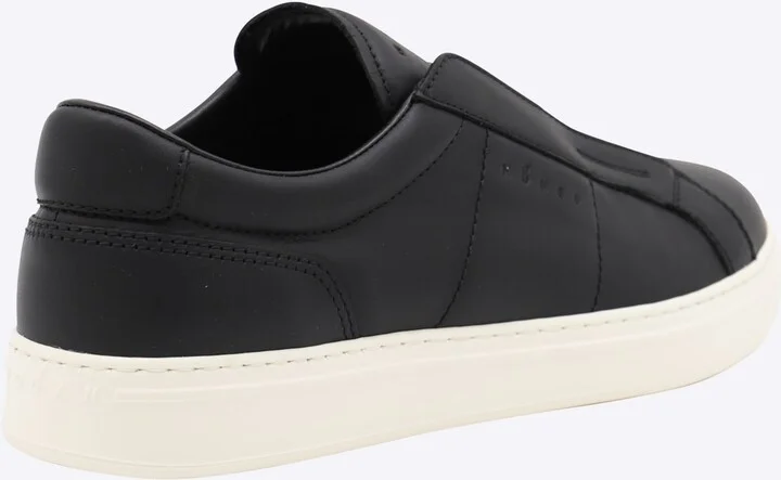 Black Leather Sneakers - Image 3