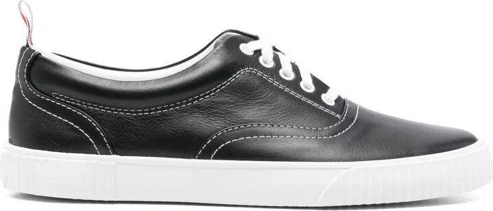 Black Leather Sneakers
