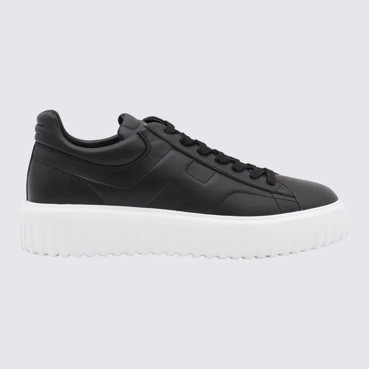 Black Leather Sneakers