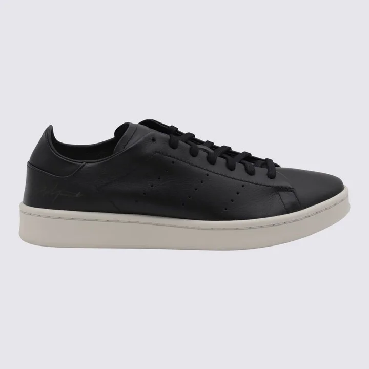 Black Leather Sneakers