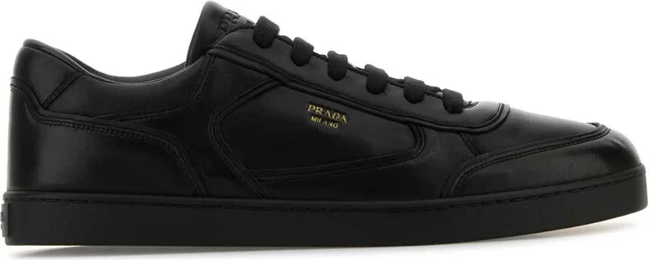 Black Leather Sneakers