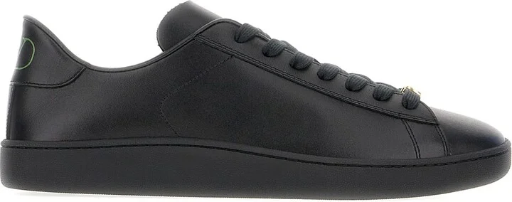 Black Leather Sneakers