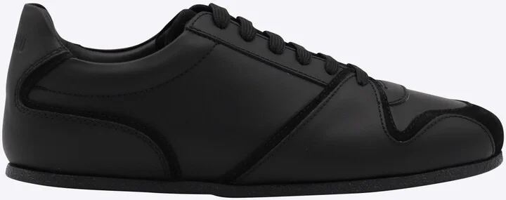 Black Leather Sneakers