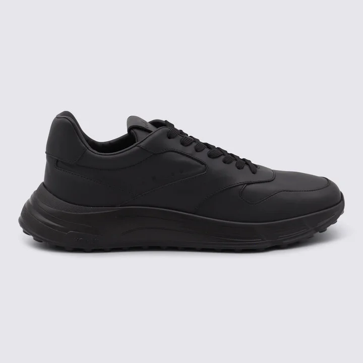 Black Leather Sneakers